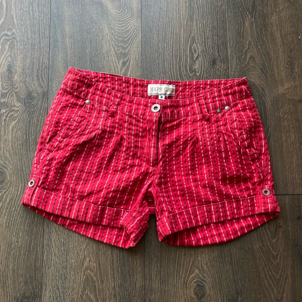 NWOT Maps Girl Striped Shorts